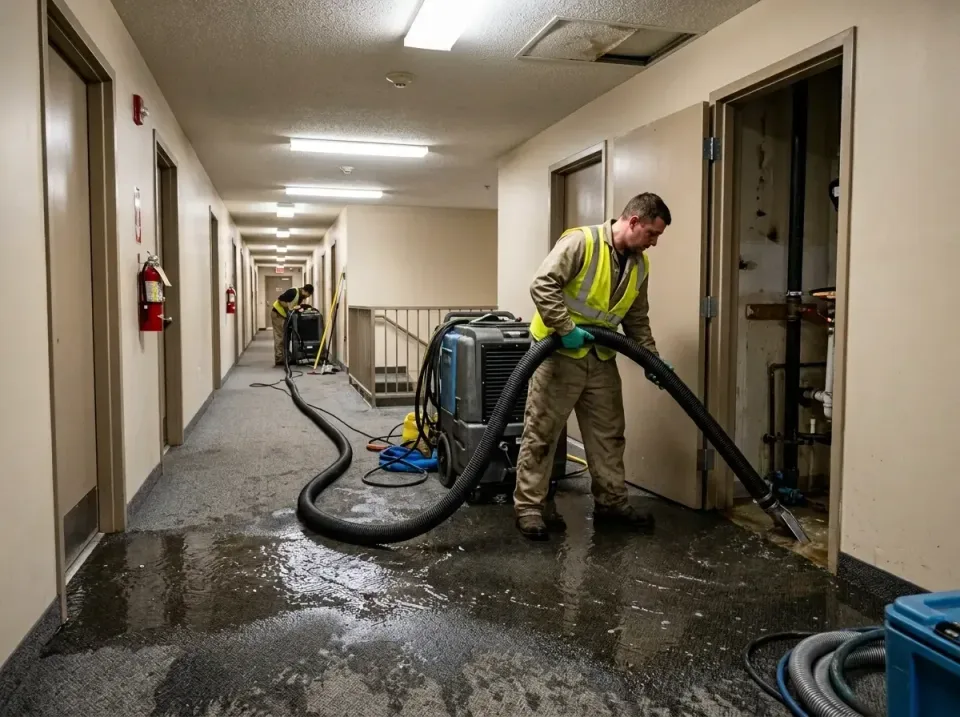 multi-unit-apartment-hallway-f-005 — frequently asked questions, Emergency Burst Pipe Water Extraction & Removal in Poincian…